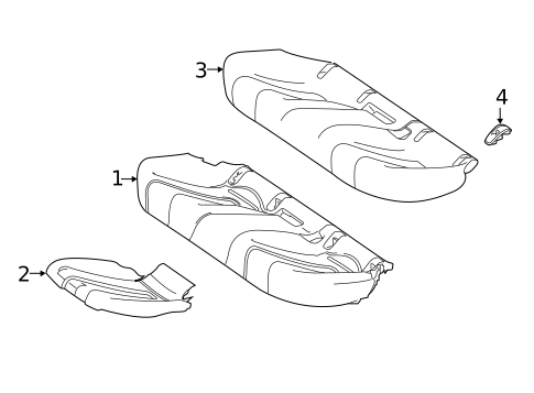 Rear Seat Components for 2022 Mercedes-Benz CLS 450 #2
