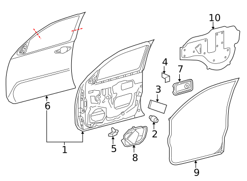 Door & Components for 2020 Toyota Tacoma #0