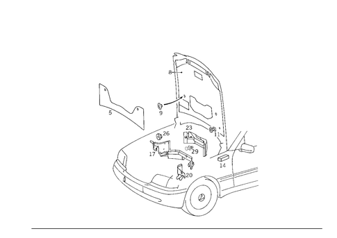 Engine Compartment Damping for 1997 Mercedes-Benz C230 #0