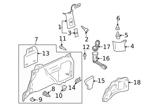 Interior Trim - Quarter Panels for 2007 Volkswagen Touareg #1