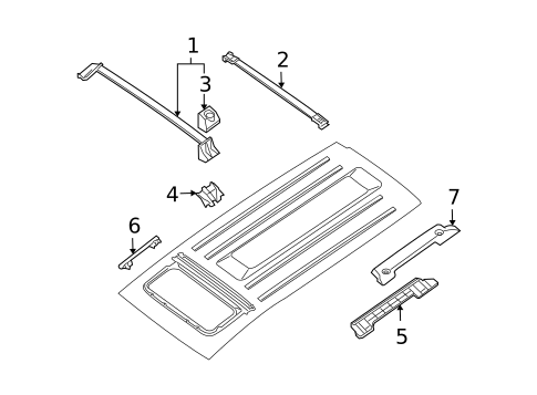 Exterior Trim - Roof for 2005 INFINITI QX56 #0