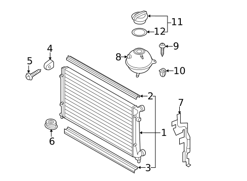 Radiator & Components for 2013 Volkswagen Beetle #0