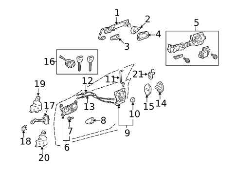 Lock & Hardware for 2014 Lexus IS250 #4