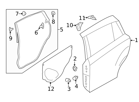 Door & Components for 2023 Subaru Crosstrek #1