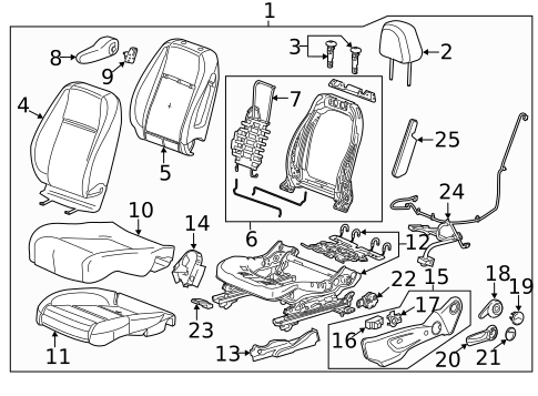 Driver Seat Components for 2020 Chevrolet Trax #1