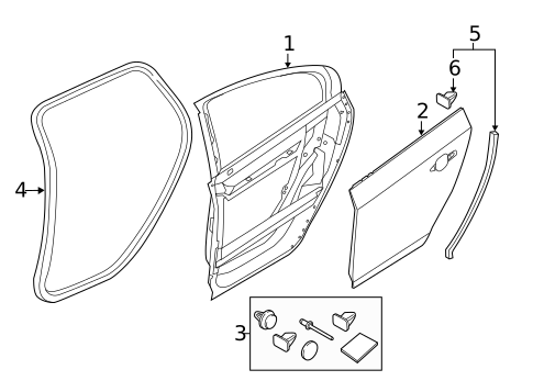 Door & Components for 2015 Volvo V60 #1