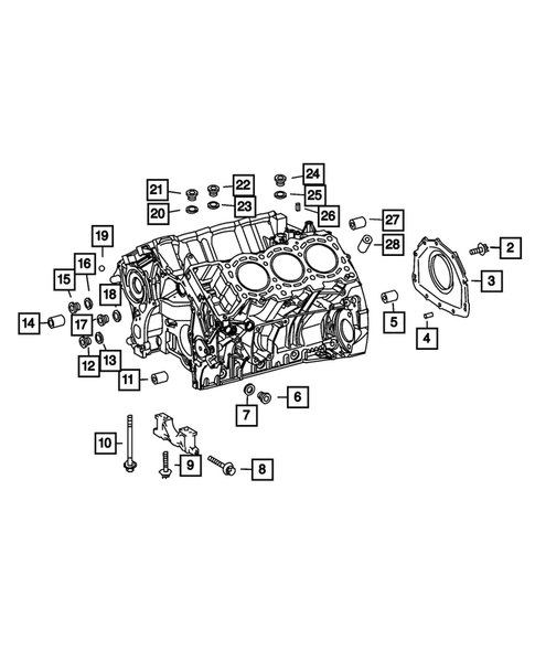 Cylinder Block for 2008 Jeep Grand Cherokee #0