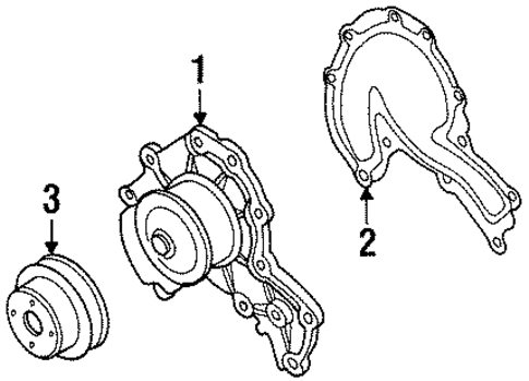 Water Pump for 2001 Isuzu Rodeo Sport #1