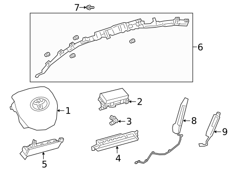 Air Bag Components for 2021 Toyota Avalon #0