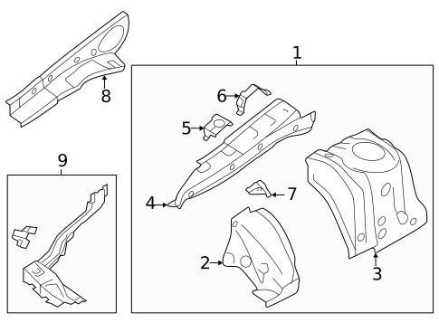 Structural Components & Rails for 2023 Subaru Crosstrek #1