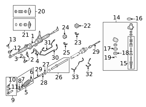 Steering Gear & Linkage for 2005 Saab 9-2X #0