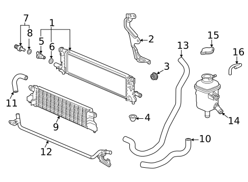 Radiator & Components for 2020 Honda CR-V #1