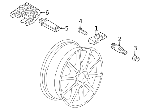 Tire Pressure Monitor Components for 2016 Porsche Panamera #0