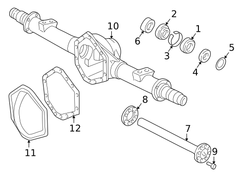 Axle Housing for 1998 GMC C2500 Pickup #0