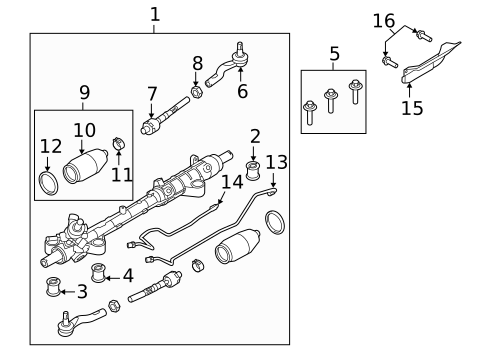 Steering Gear & Linkage for 2010 Lincoln MKZ #0