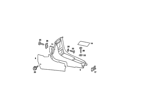 Housing with Tray, Ashtray, and Top Covering for 1989 Mercedes-Benz 560SL #0
