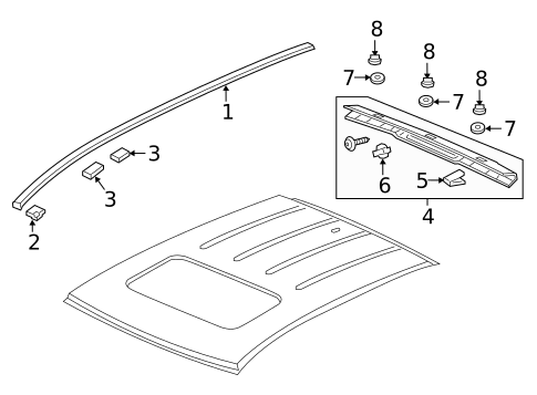 Exterior Trim - Roof for 2019 Honda Ridgeline #0