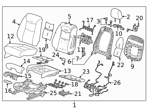 Driver Seat Components for 2022 Cadillac CT5 #6