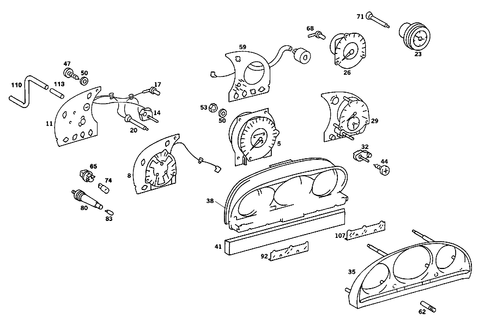 Instrument Cluster for 1984 Mercedes-Benz 380SL #0