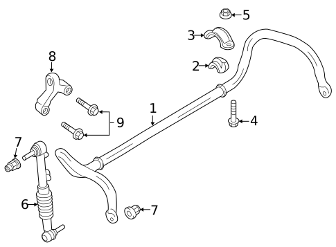 Stabilizer Bar & Components for 2019 Porsche 911 #5
