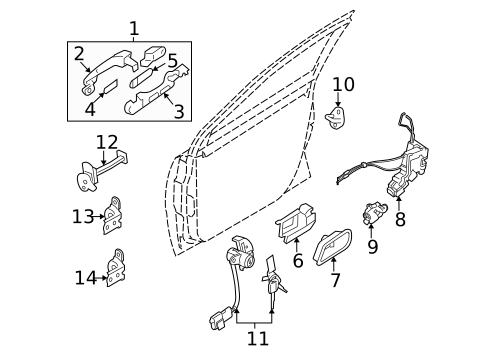Lock & Hardware for 2006 Hyundai Accent #0