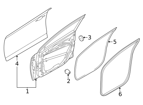 Door & Components for 2022 Hyundai Elantra #0