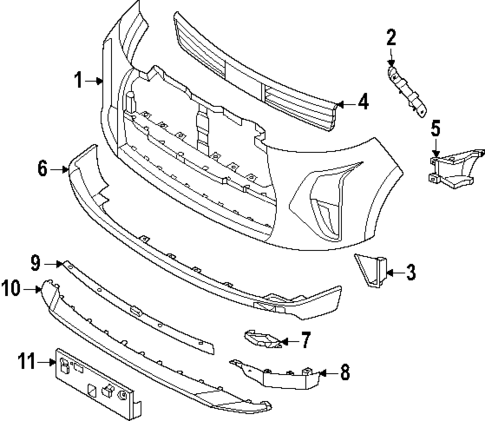 Bumper & Components - Front for 2025 INFINITI QX80 #0