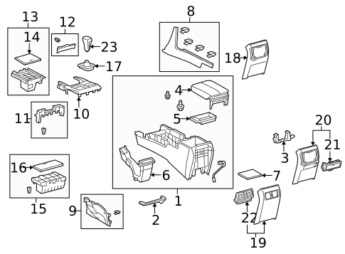 Center Console for 2016 Lexus GX460 #0