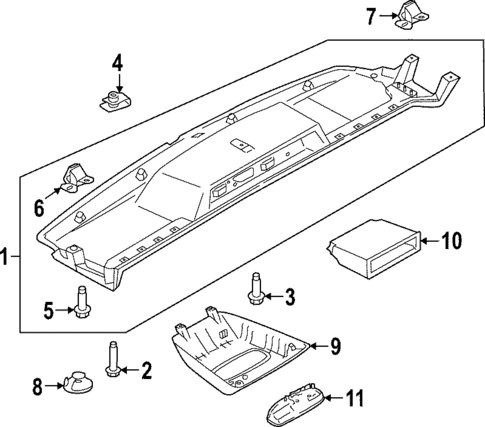 Overhead Console for 2025 Ford E-Transit #0