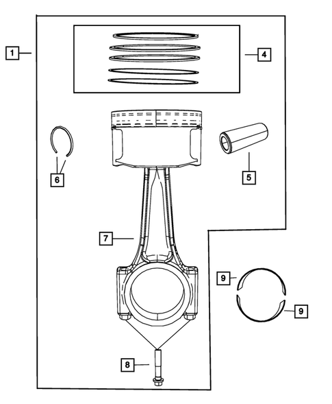Crankshaft, Piston, Drive Plate, Flywheel, and Damper for 2009 Jeep Compass #1