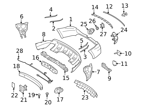 Bumper & Components - Rear for 2009 Mercedes-Benz ML63 AMG #0