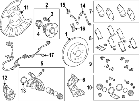 Rear Brakes for 2025 Toyota Camry #1