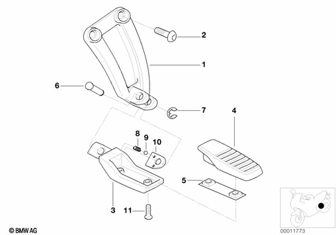 Footrests for 2001 BMW-Motorrad R 1200 C #0