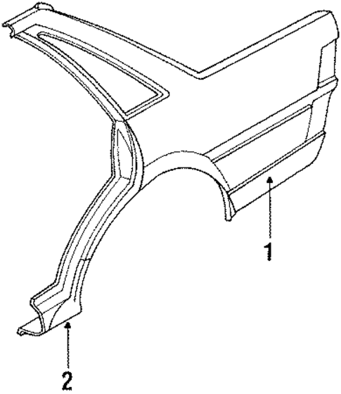 Quarter Panel & Components for 1989 Subaru RX #1