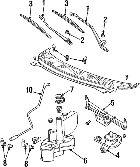 Wiper & Washer Components for 2001 Ford Windstar #0