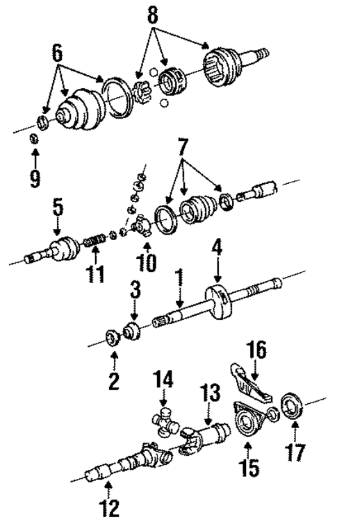 Axle Shaft for 1988 Chrysler New Yorker #0