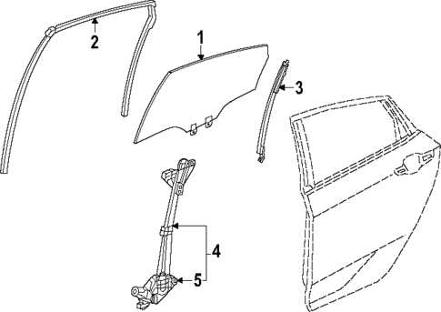 Glass - Rear Door for 2025 Honda Civic #0