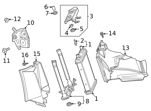Radiator & Components for 2025 Cadillac CT4 #1