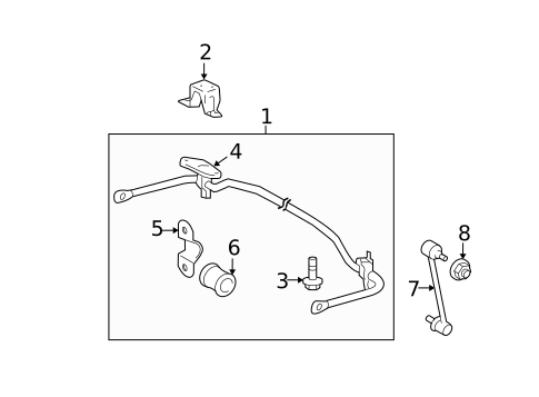 Stabilizer Bar & Components for 2013 Toyota Highlander #0