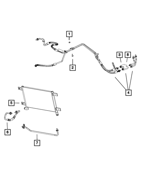 Transmission Oil Cooler, and Lines for 2013 Ram 3500 #1