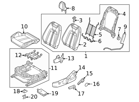 Driver Seat Components for 2023 Mazda MX-30 EV #0