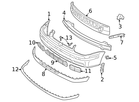 Bumper & Components - Front for 2002 Volkswagen Cabrio #0