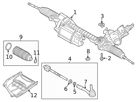 Steering Gear & Linkage for 2015 BMW 550i GT xDrive #1