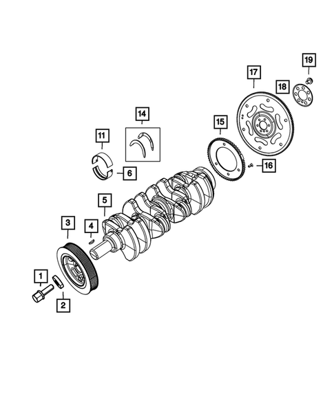 Crankshaft, Piston, Drive Plate, Flywheel, and Damper for 2021 Jeep Compass #1