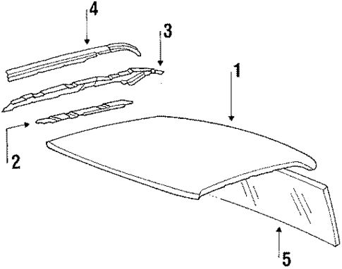 Roof & Components for 1990 Oldsmobile Delta 88 #0