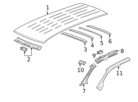 Roof & Components for 2010 Buick Enclave #2