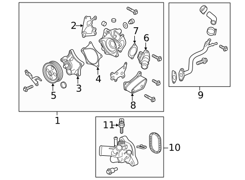 Water Pump for 2025 Chevrolet Equinox #1