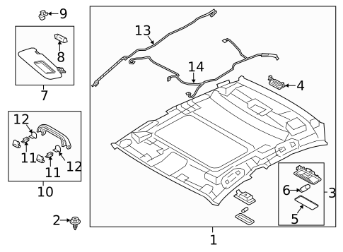 Interior Trim - Roof for 2018 Mazda 3 #1