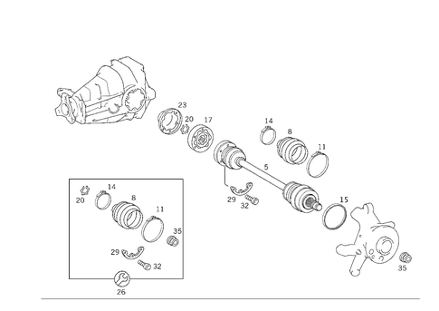 Axle Shaft for 1999 Mercedes-Benz E430 #0