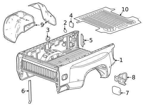 Pick UP Box for 2020 GMC Sierra 3500 HD #2